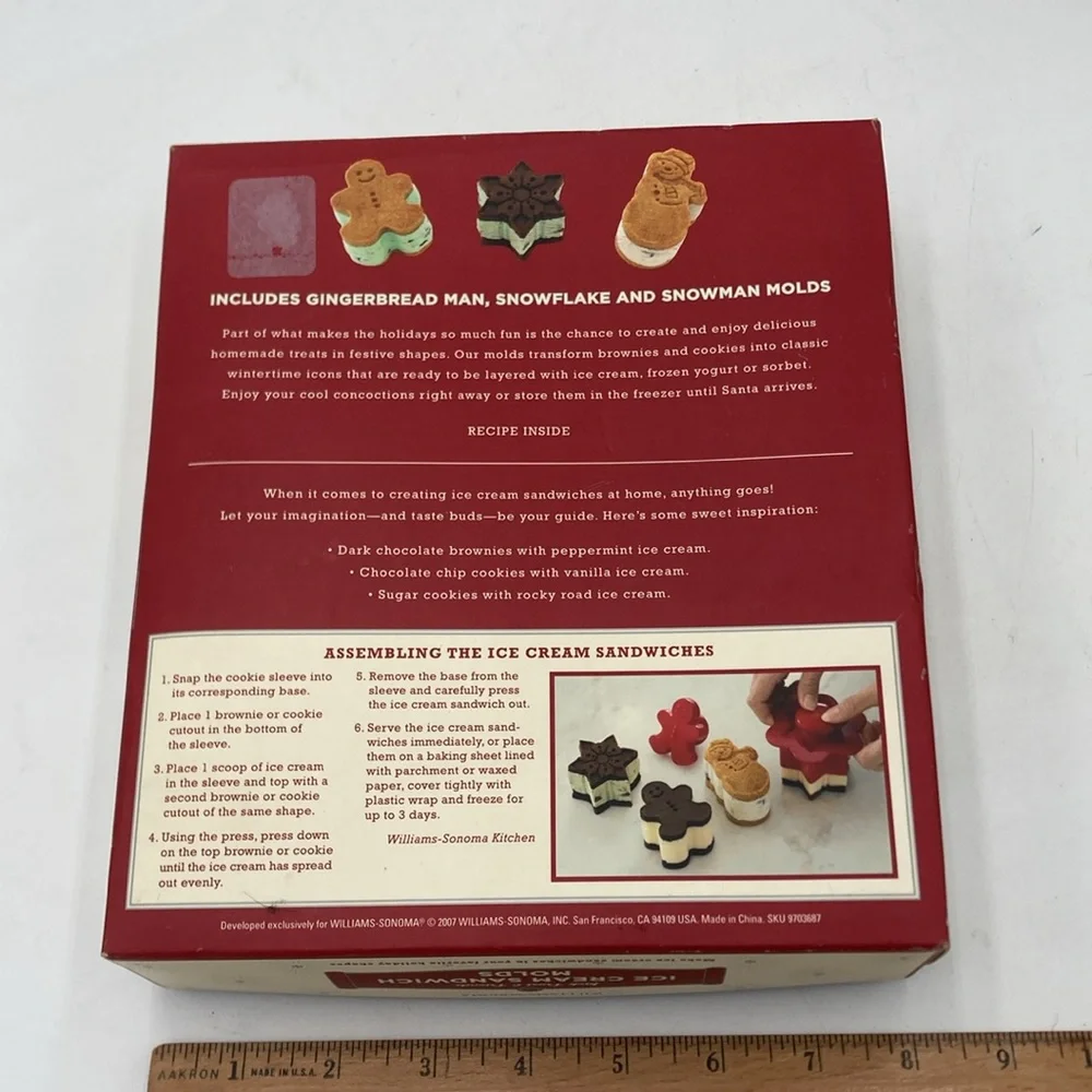 Williams Sonoma Ice Cream Sandwich Molds